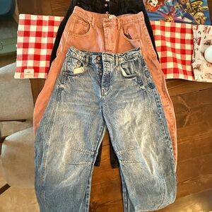 Free People Good Luck Barrel Jeans